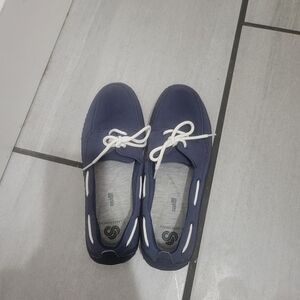 Womens Blue Soft Cushion Cloudsteppers Shoes